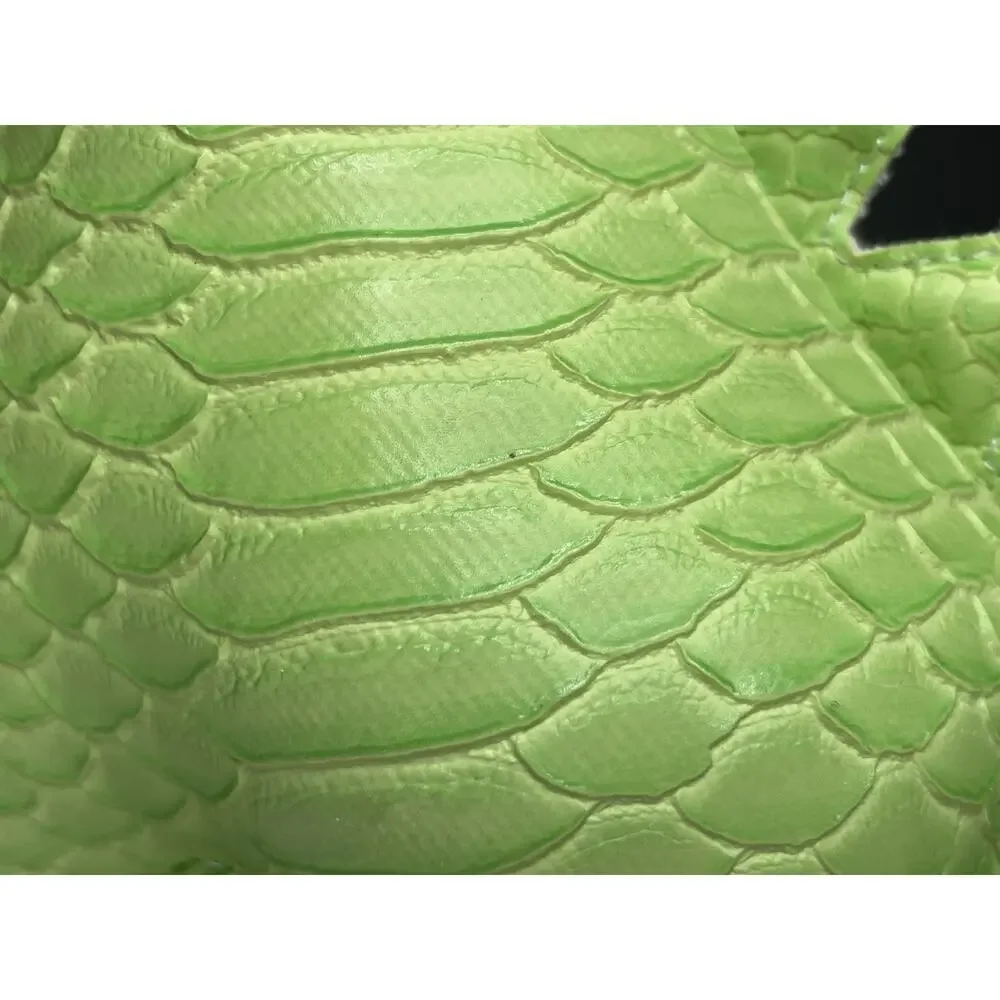 Vintage Streamline Alligator Bookend Faux Leather Weighted Green Crocodile